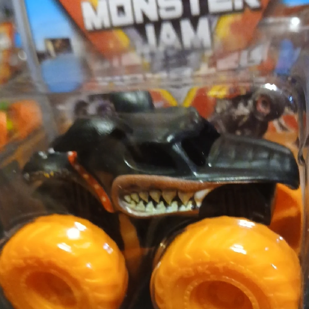 Monster Mutt Rottweiler Monster Jam Truck  Black and Orange - Picture 2 of 7